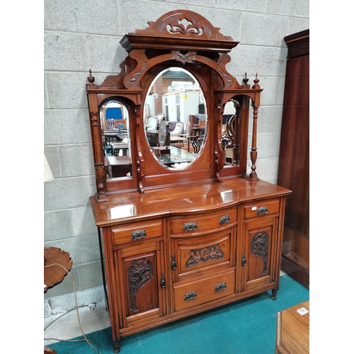 995 - Aesthetic Revival Sideboard with carved front 137cm x 50cm