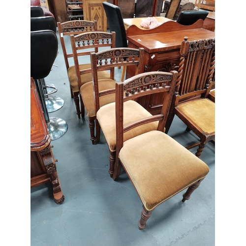 1038 - X4 oak dining chairs