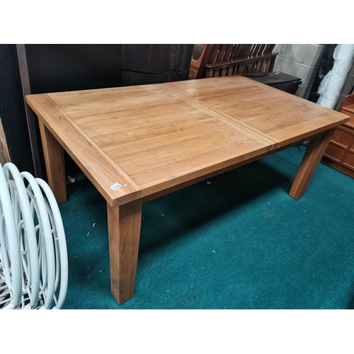 1104 - Oak extendable dining table 2.5m x 1.1m