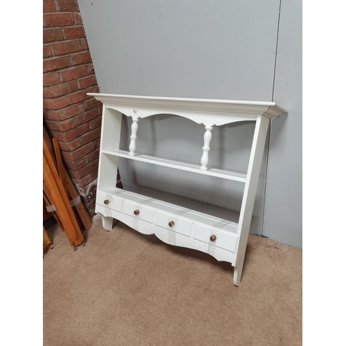 1121 - Painted pine wall rack