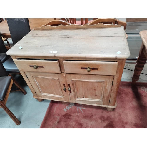 1129F - Antique pine Chiffonier W106cm x D56cm x H82cm