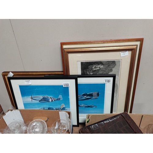 1151 - Framed pictures incl limited edition prints of WW2 aircraft