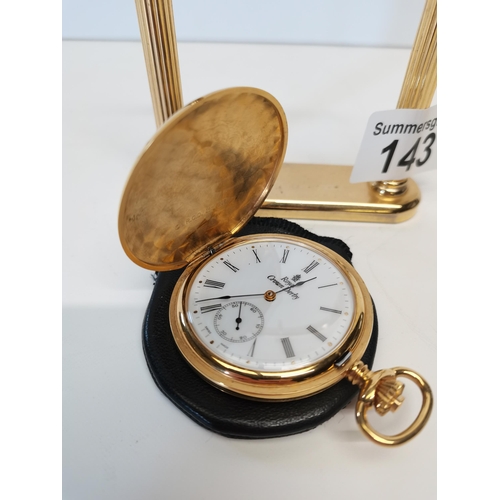 143 - Royal Crown Derby Pocket watch on stand 088/200