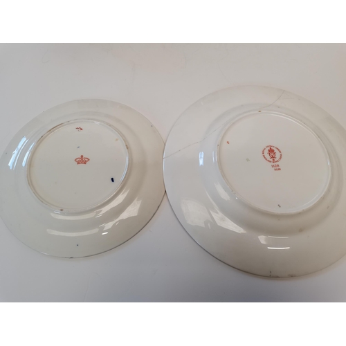 150 - misc. Crown Derby cups and plates - damaged