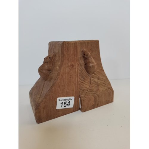 154 - A pair of Mouseman Bookends - very good condition