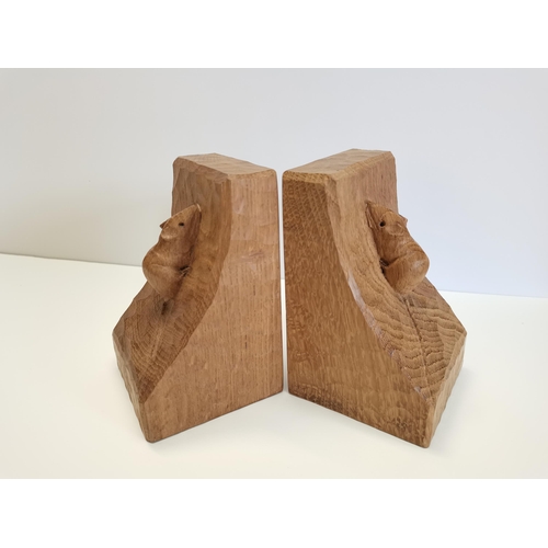 154 - A pair of Mouseman Bookends - very good condition