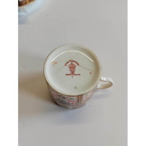 171 - x3 Royal Crown Derby coffee cups and saucers