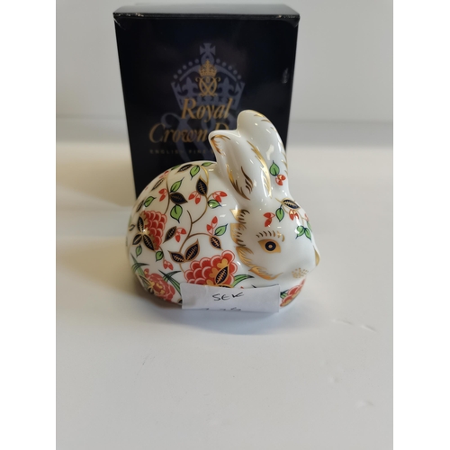 178 - Royal Crown Derby gold collectors Rabbit with box