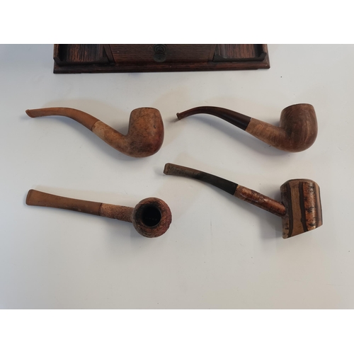 232 - pipes and wooden box stand