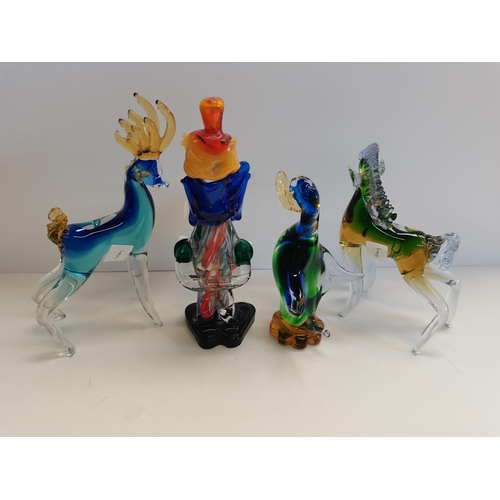 279 - 4 x Murano glass items