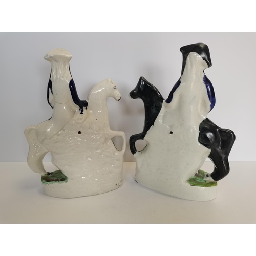 28 - A Pair of Staffordshire horseman Dick Turpin and Tom King