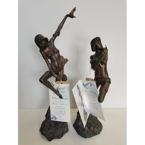 42 - A Pair of Ballerina figures - Spirit Song by Michael Tolbut