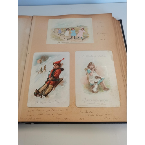 53 - Book of old Christmas Cards from 1884 - 1896