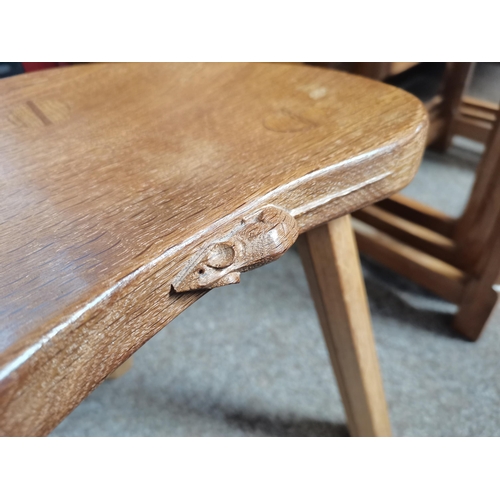 626 - Mouseman Calf stool - excellent condition