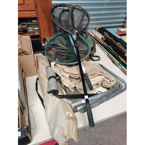 768 - Keep Net Landing Net, Chairs and Waders etc