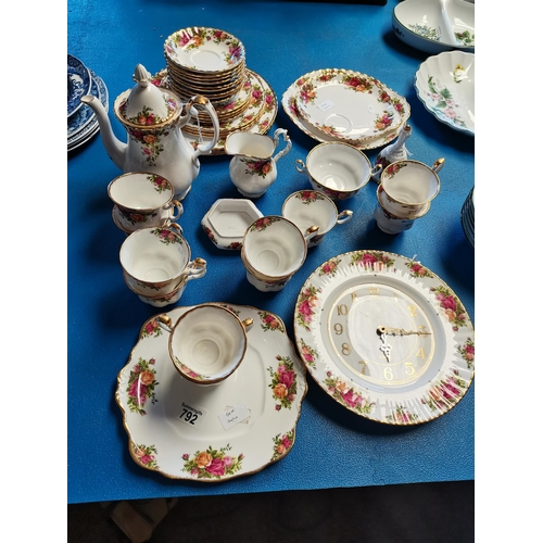 792 - A Collection of Royal Albert Old Country Roses Dinnerware