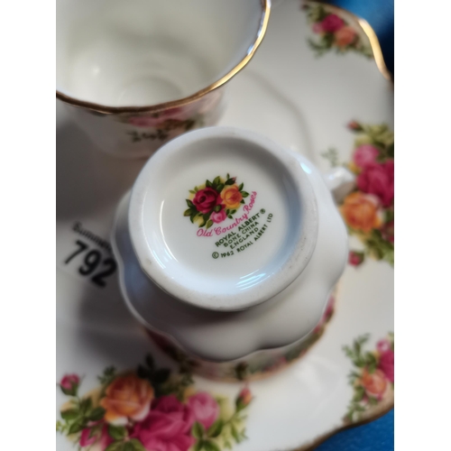 792 - A Collection of Royal Albert Old Country Roses Dinnerware