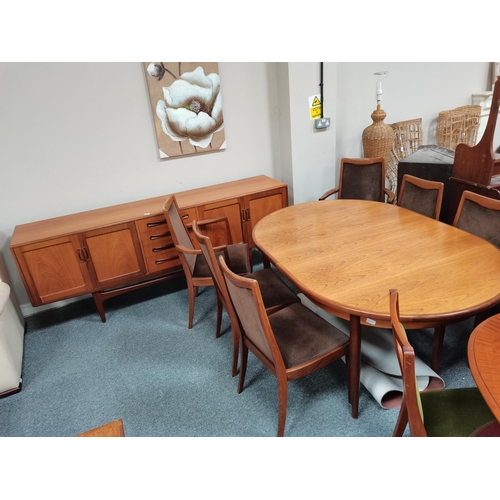 867 - G Plan Teak sideboard D46cm x W212cm good condition plus extendable dining table W110cm x L162cm (no... 