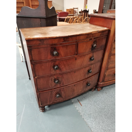 932 - 4ht Antique chest of drawers W104cm x D53cm x H111cm