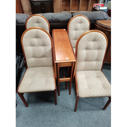 953 - Danish drop leaf dining table and 4 chairs