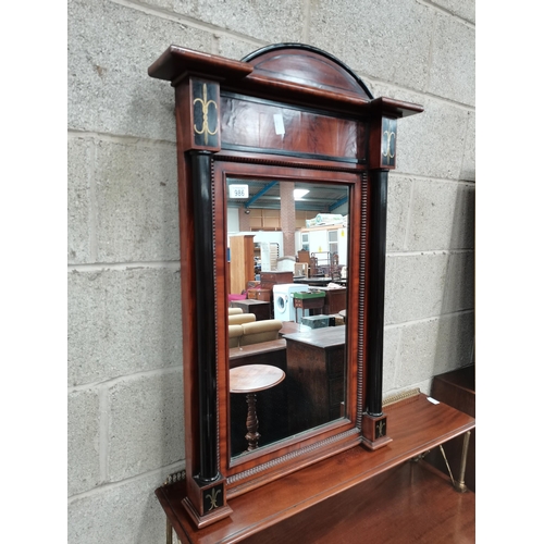 986 - Regency Mahogany wall mirror 90cm x 52cm