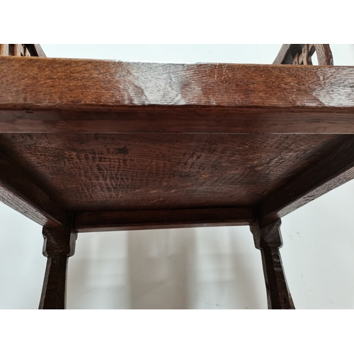 630a - An exquisite early Mouseman monks chair 1926-27 for Brigadier Kenneth Hargreaves. Similar examples a... 