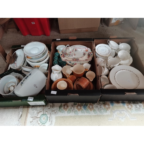 1167 - X3 boxes misc, incl, horsea saffron pottery, royal worcester evesham wear, minton, royal worcester g... 