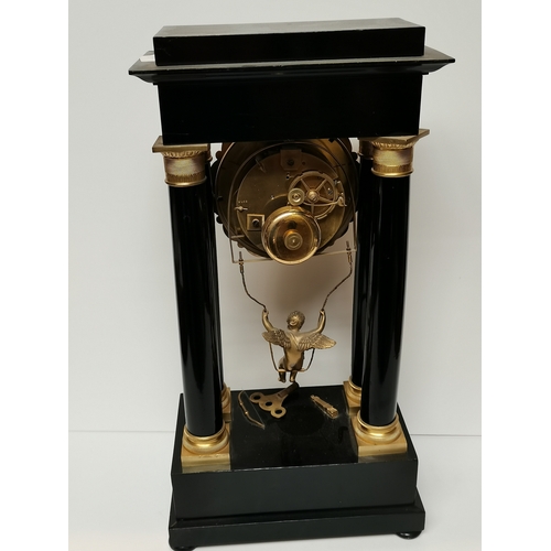 702 - Large regency mantle clock