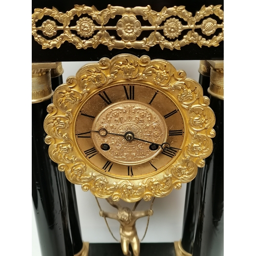 702 - Large regency mantle clock