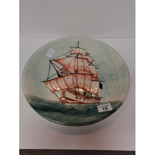 19 - Large Moorcroft charger HMS Sirius designed by Sally Tuffin to commemorate the Ausralian bicentenary... 