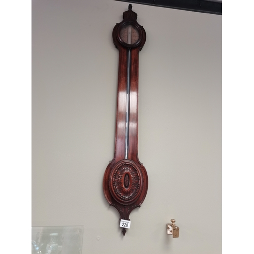 220 - Antique Mahogany sticck style Barometer