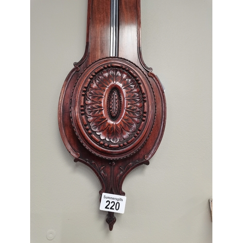 220 - Antique Mahogany sticck style Barometer