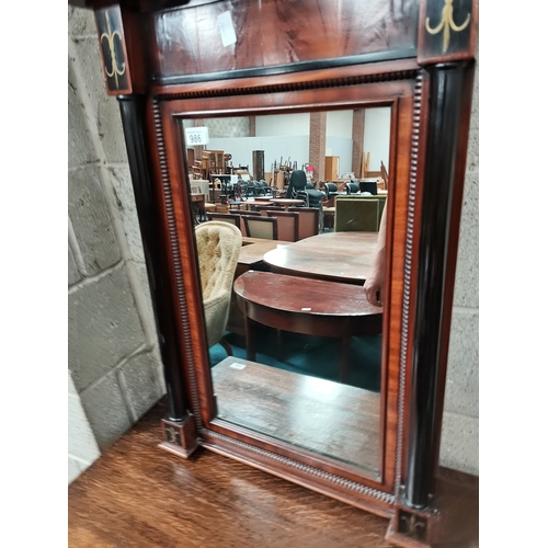 986 - Regency Mahogany wall mirror 90cm x 52cm