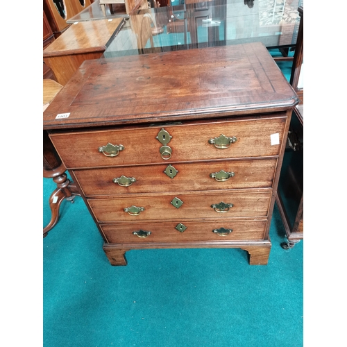 1003 - A top quality small georgian 4ht chest of drawers with fitted interior and secret drawer