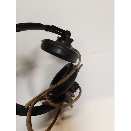 258 - A pair of WW2 German Panzer crewman headphones, very good condition used in Panther Tiger