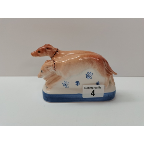 4 - Rye Pottery Figure 'Two Greyhounds'