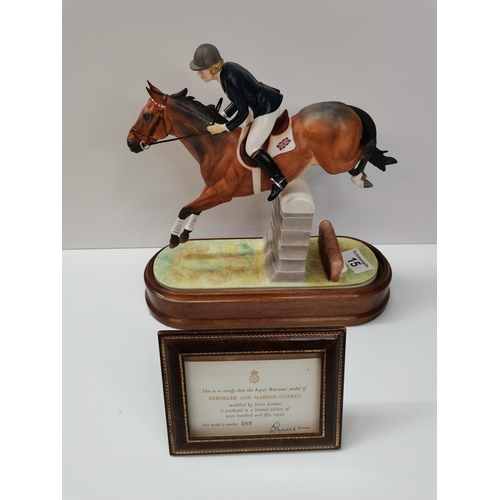 15 - Royal Worcester model ' Stroller and Marion Coakes' - model limited edition  No 589/750 - excellent ... 