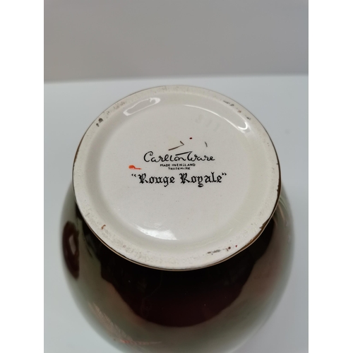 17 - Carlton Ware Ginger jar 'Rouge Royal' - good condition H28cm