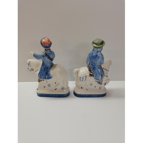 1a - x2 Rye pottery figures 'The Monk' & 'The Reeve'