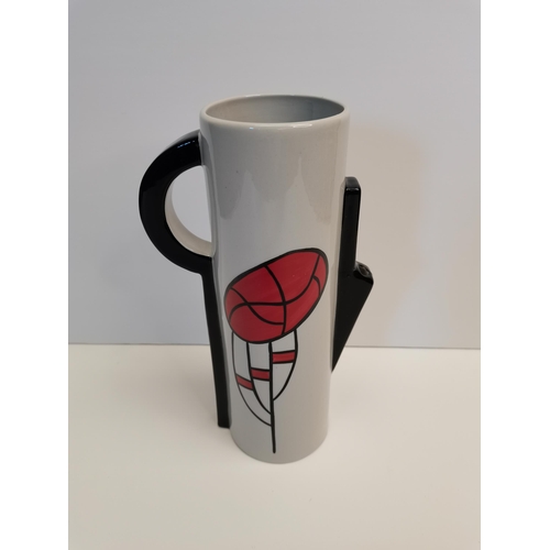 38 - Lorna Bailey Mackintosh design jug - red and black - H23.5cm good condition