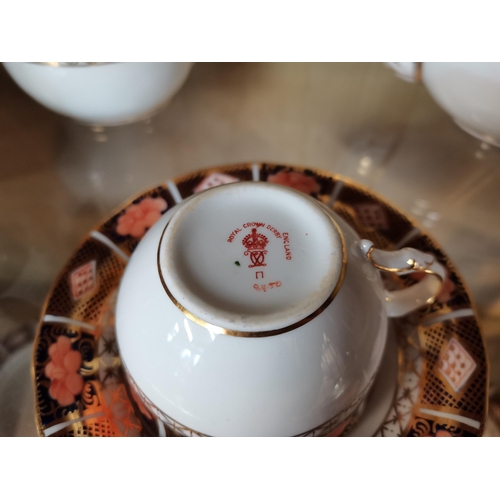 47 - Royal Crown Derby Tea service set including, Tea Pot, Milk jug, x4 cups, saucers, side plates and x1... 