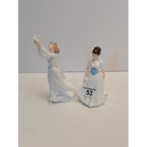 53 - X8 Royal Daulton Lady Figures HN4117 Melody - HN3124 Thinking of you plus 6 others- good condition