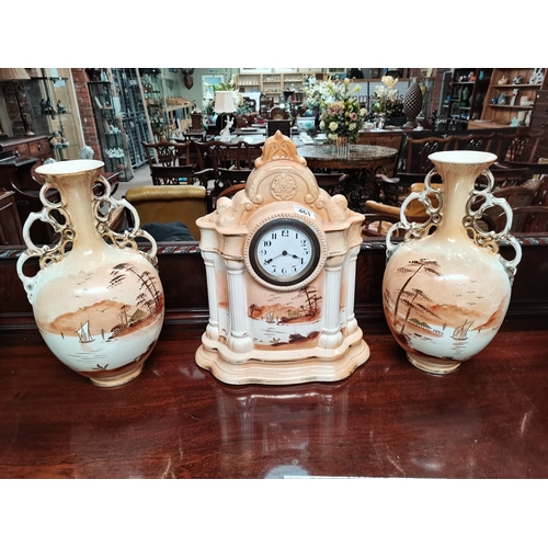 461 - Clock Garniture set (some crazing)