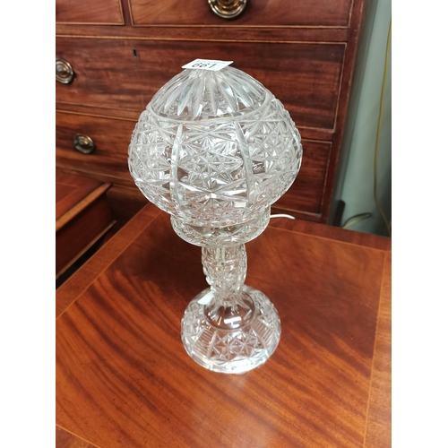 661 - Cut glass lamp