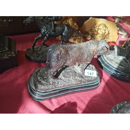 147 - Bronze figure of a Bull