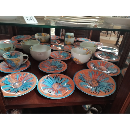 74 - Rosen Thal studio line signed Andy Warhol - x2 bowls, x1 cup, x2 plates and 5 saucers