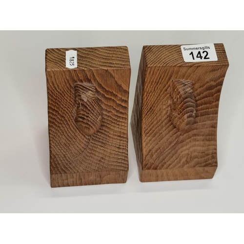 142 - Mouseman Bookends H15cm - excellent condition