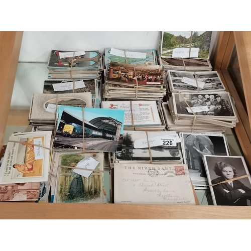 226 - Large Collection of Postcards including Social History, Nostalgic, VIntage Butlins cards, Railways e... 