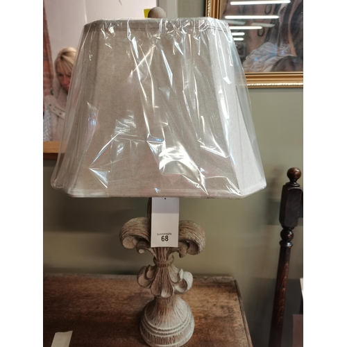 68 - Table lamp with cream shade