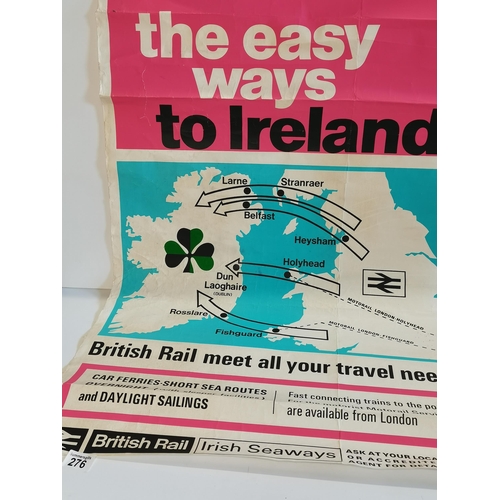 276 - 1960's Large British Rail Poster - 'Irish Seaways'